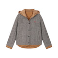 Two-piece layered cardigan-style padded jacket