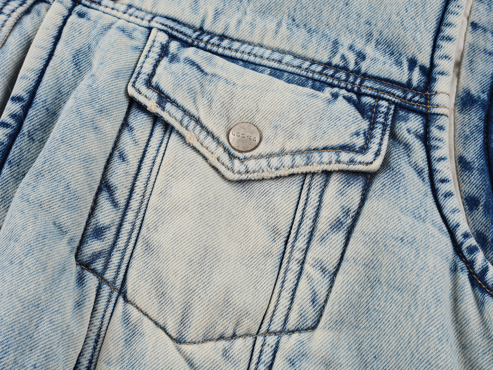 Type 3 shearling collar padded denim vest