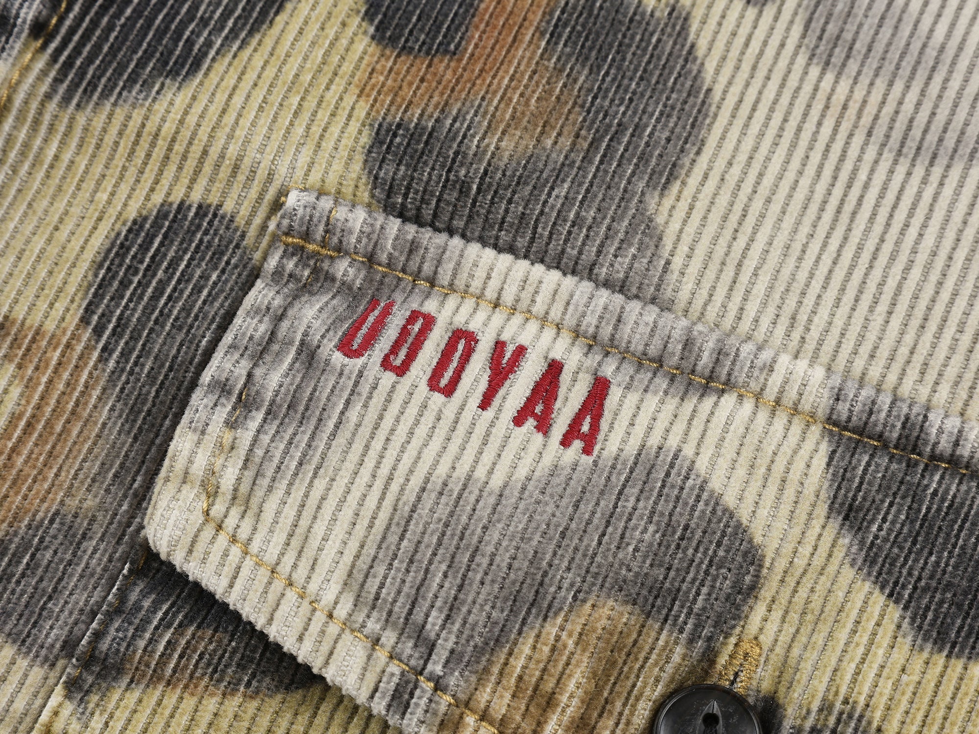 Leopard corduroy utility shirt