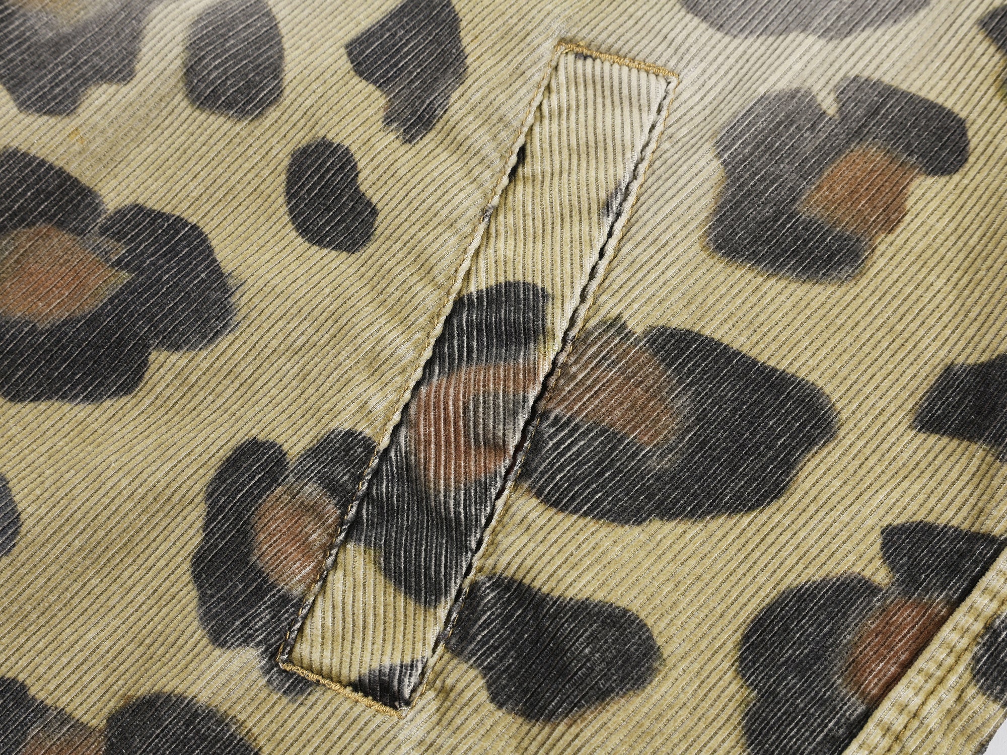 Leopard corduroy utility shirt