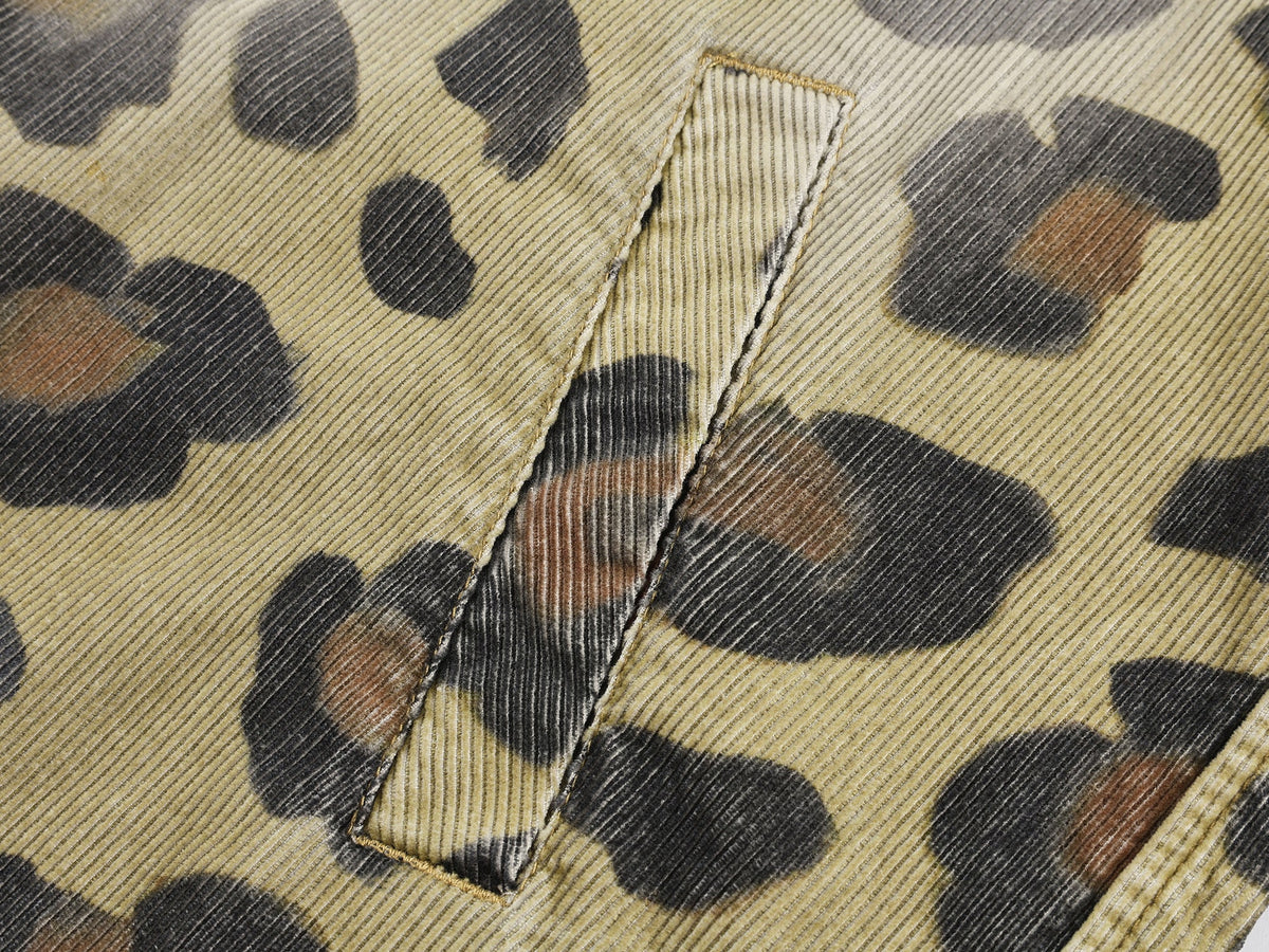 Leopard corduroy utility shirt