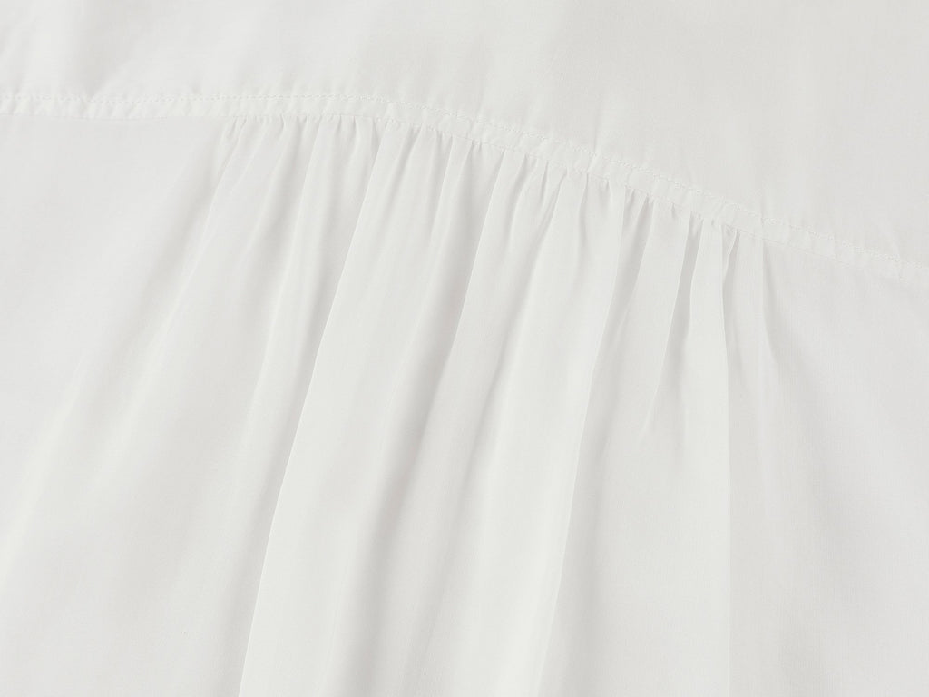 Classical ruched lace shirt