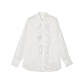 Classical ruched lace shirt