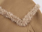 Faux fur fisherman coat