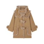 Faux fur fisherman coat