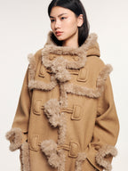 Faux fur fisherman coat