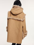 Faux fur fisherman coat
