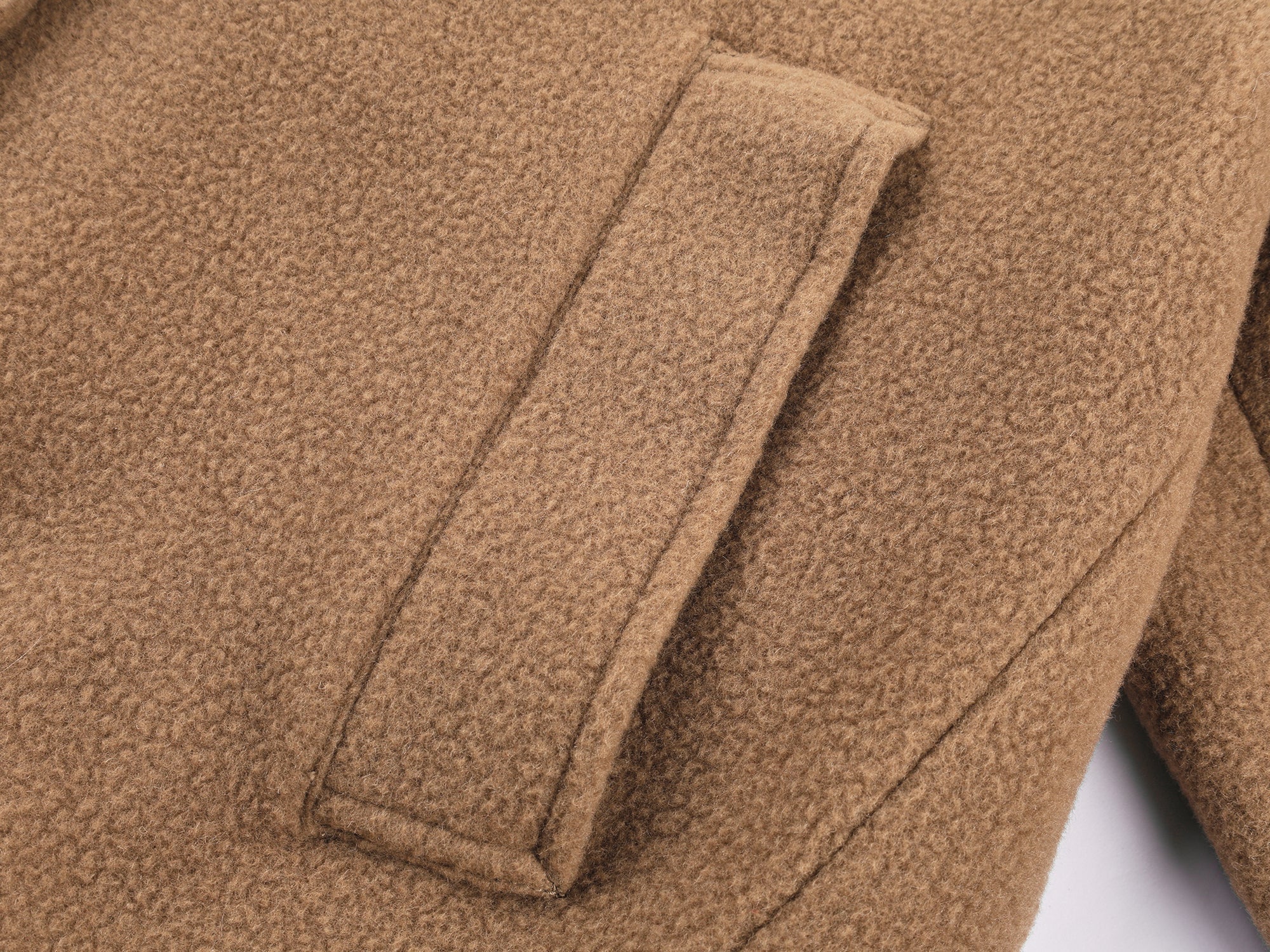 Balmacaan wool coat with contrasting wool collar