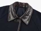 Balmacaan wool coat