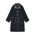 Balmacaan wool coat