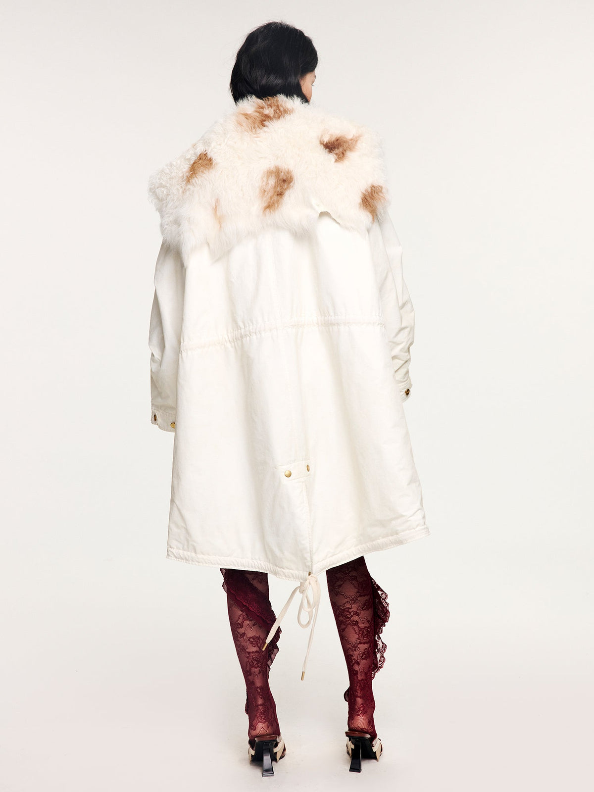 Parka with toscana shearling collar