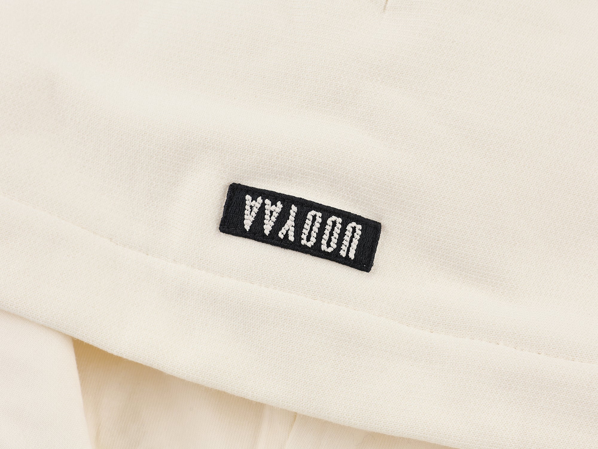 Sad bear lace-sleeve layered hoodie