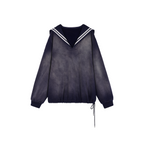 Collar sweatshirt in faded navy