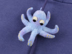 Handcrafted wool felt octopus hoodie