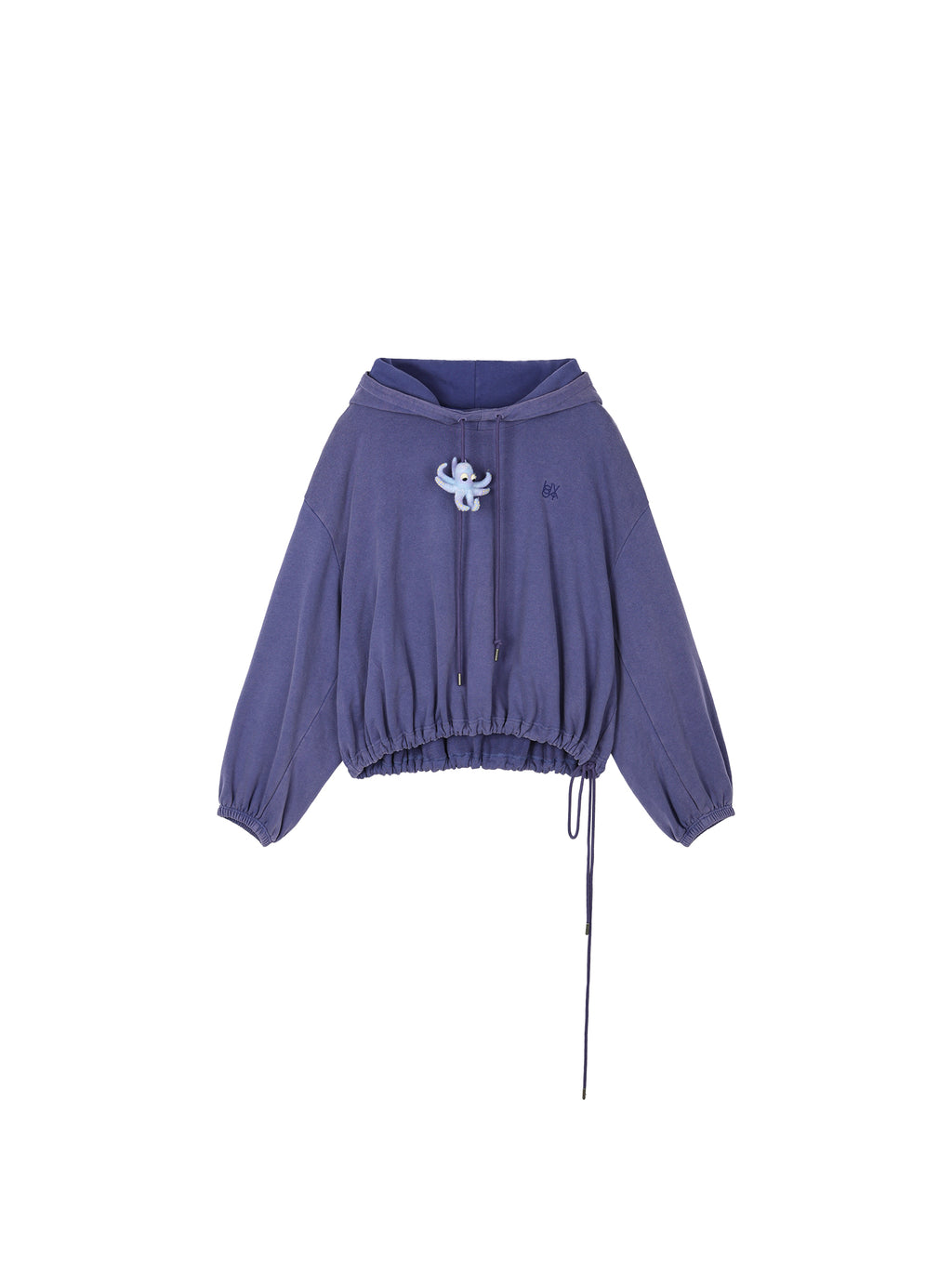 Handcrafted wool felt octopus hoodie