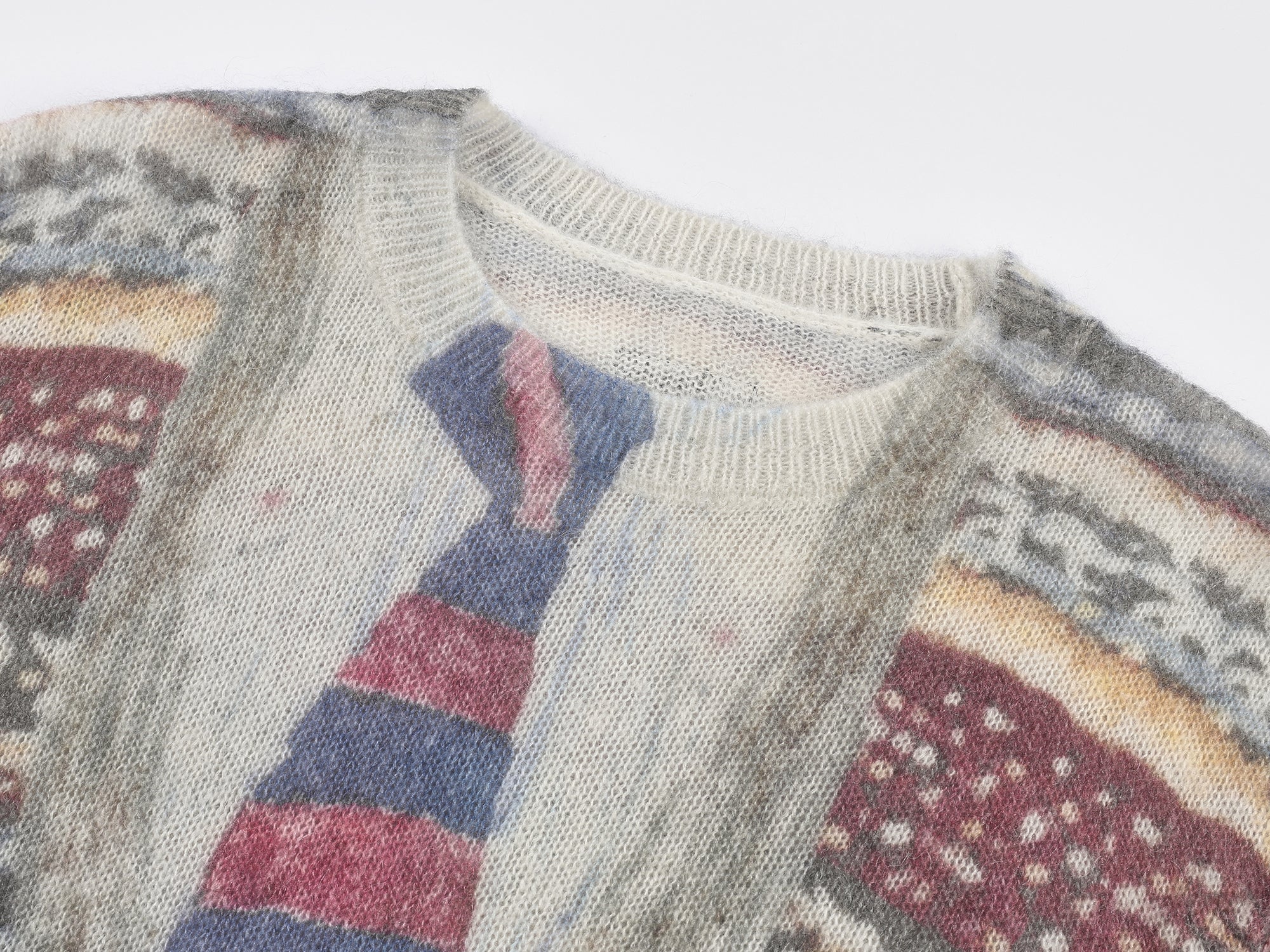 Vintage sweater print pullover knit