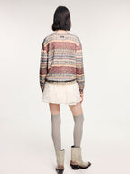 Vintage sweater print pullover knit