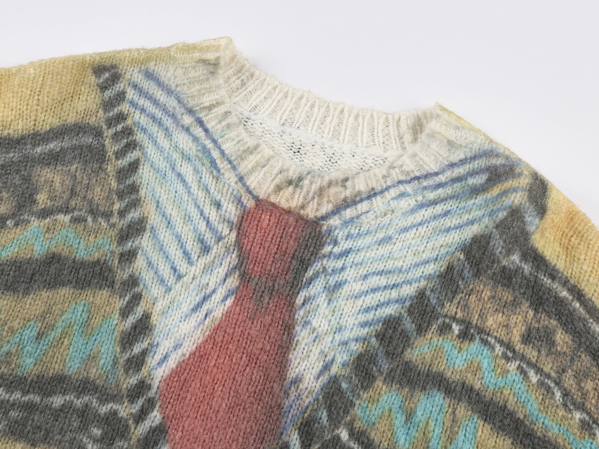 Vintage sweater print pullover knit