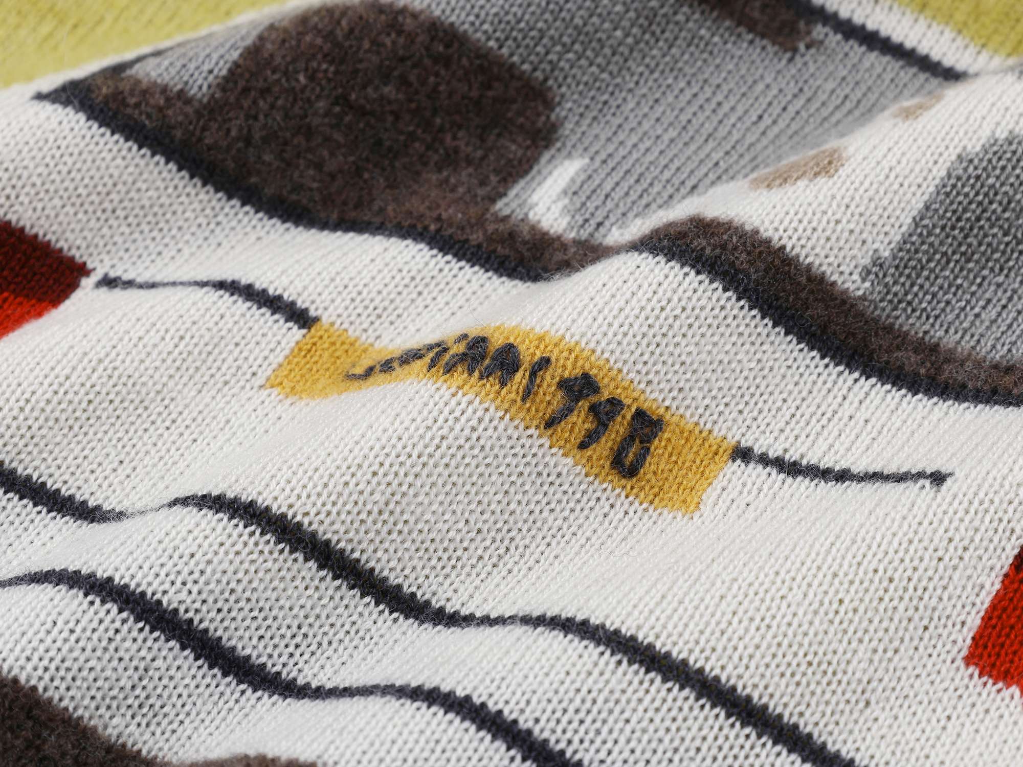 Traveling puppy print colorblock pullover