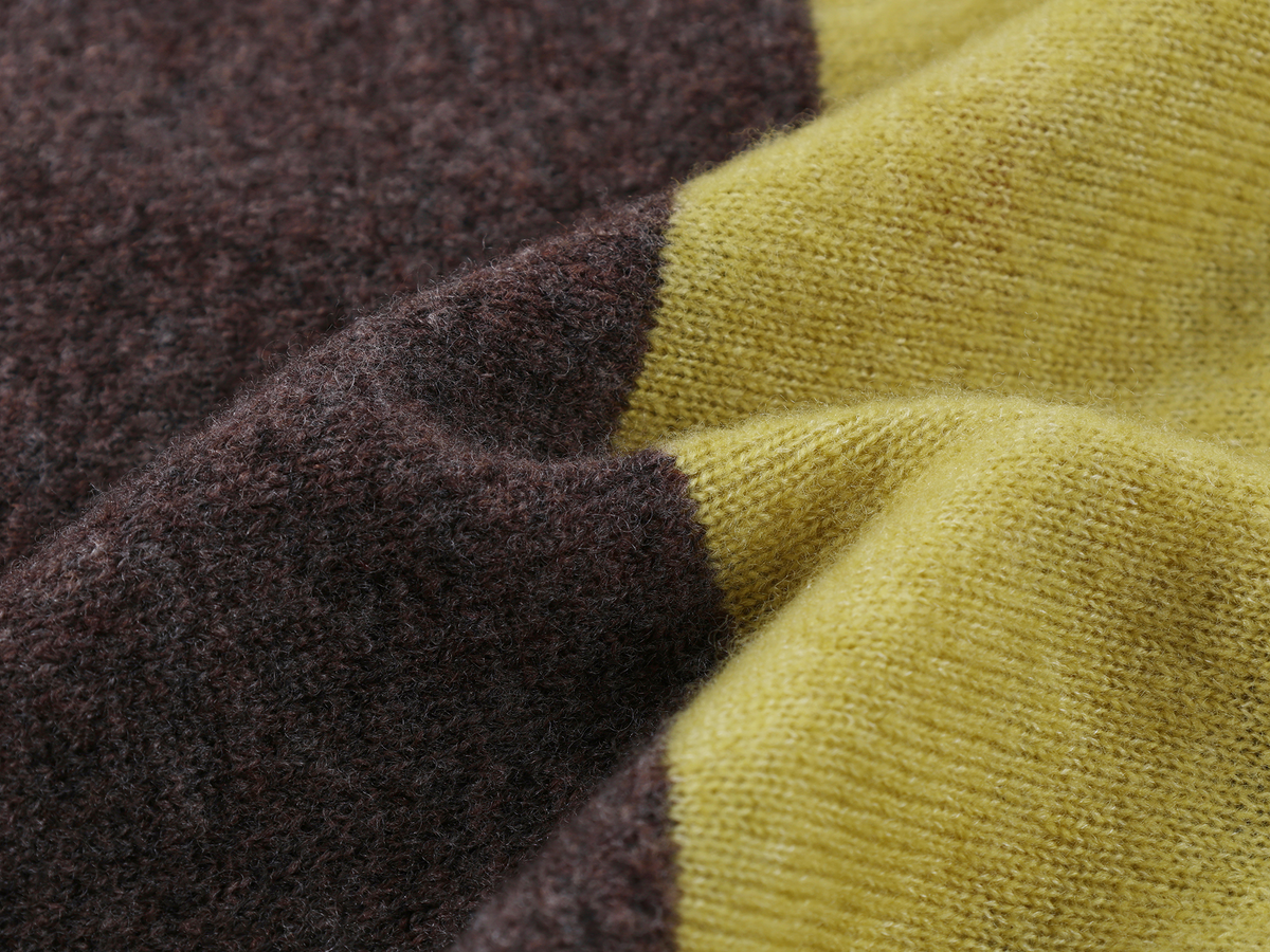 Traveling puppy print colorblock pullover