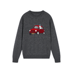 Traveling puppy print colorblock pullover