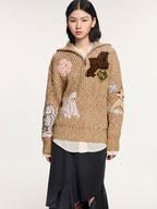 Fantasy elf handmade collar pullover