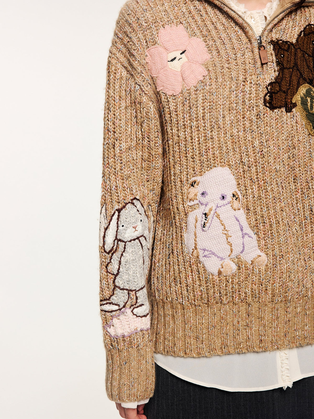 Fantasy elf handmade collar pullover