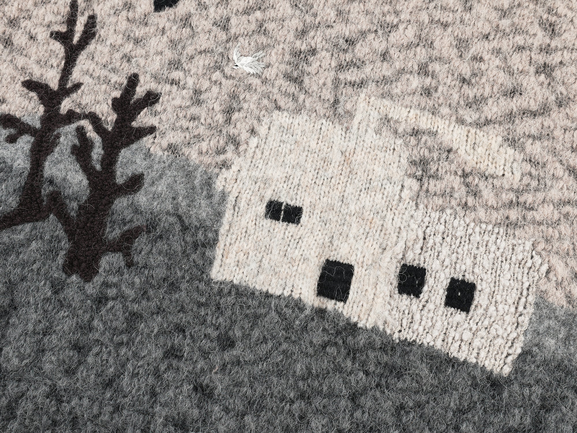 Vintage fantasy landscape pullover knit