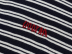 Striped wool polo pullover