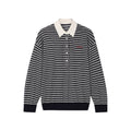 Striped wool polo pullover