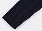 Vintage layered-look polo collar pullover knit