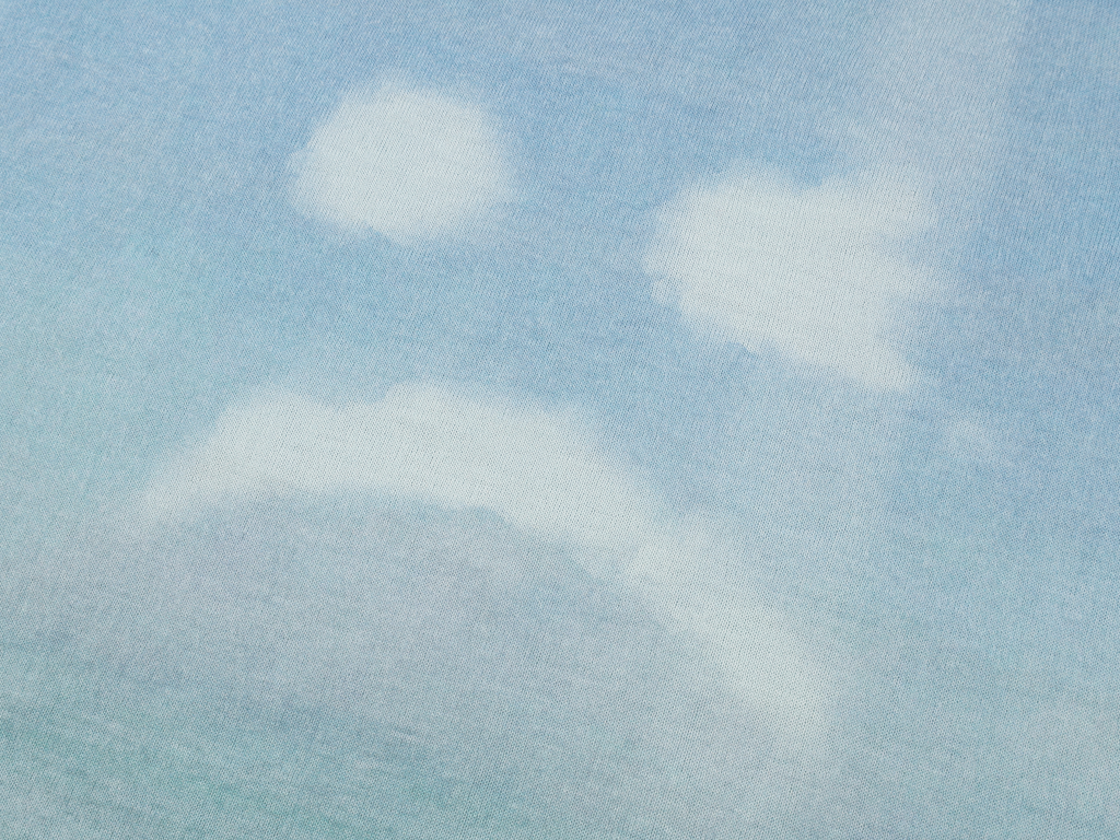 Crying cloud face pullover sweater