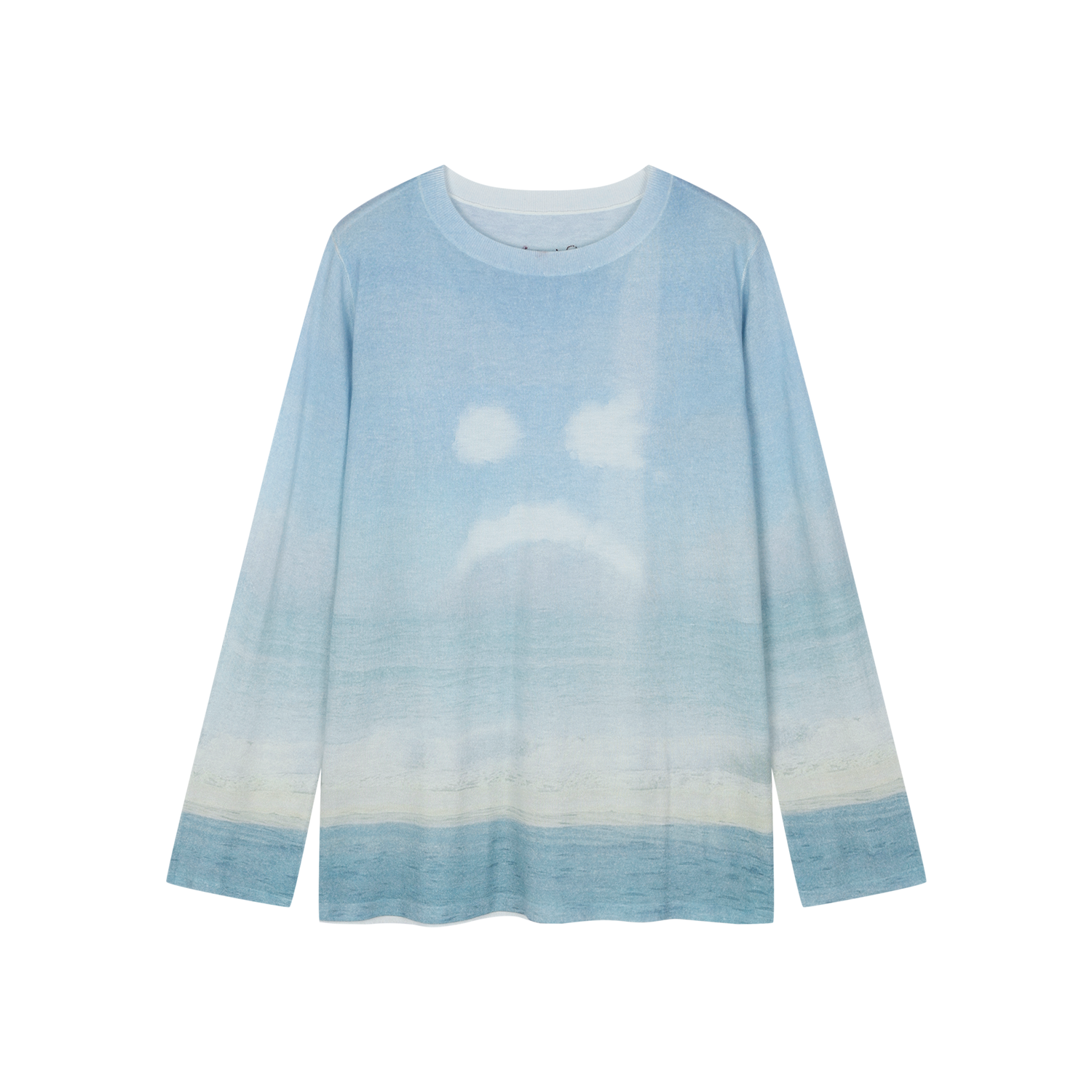 Crying cloud face pullover sweater