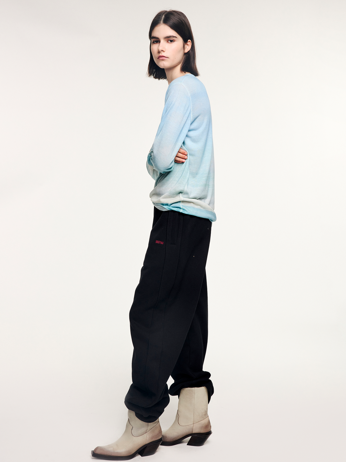 Crying cloud face pullover sweater
