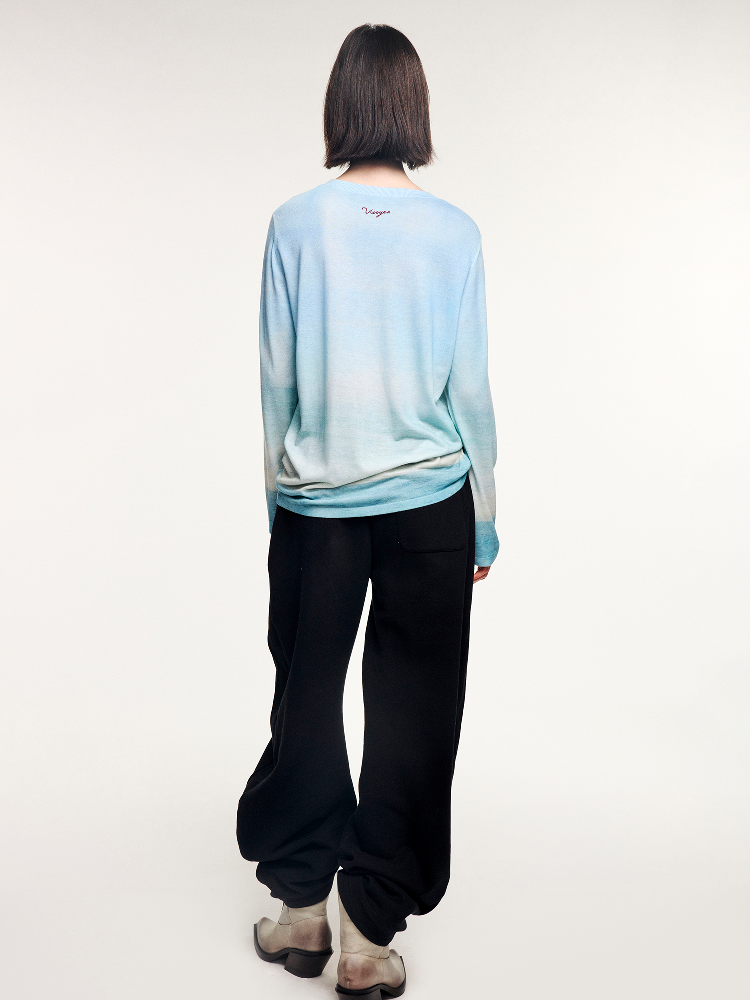 Crying cloud face pullover sweater