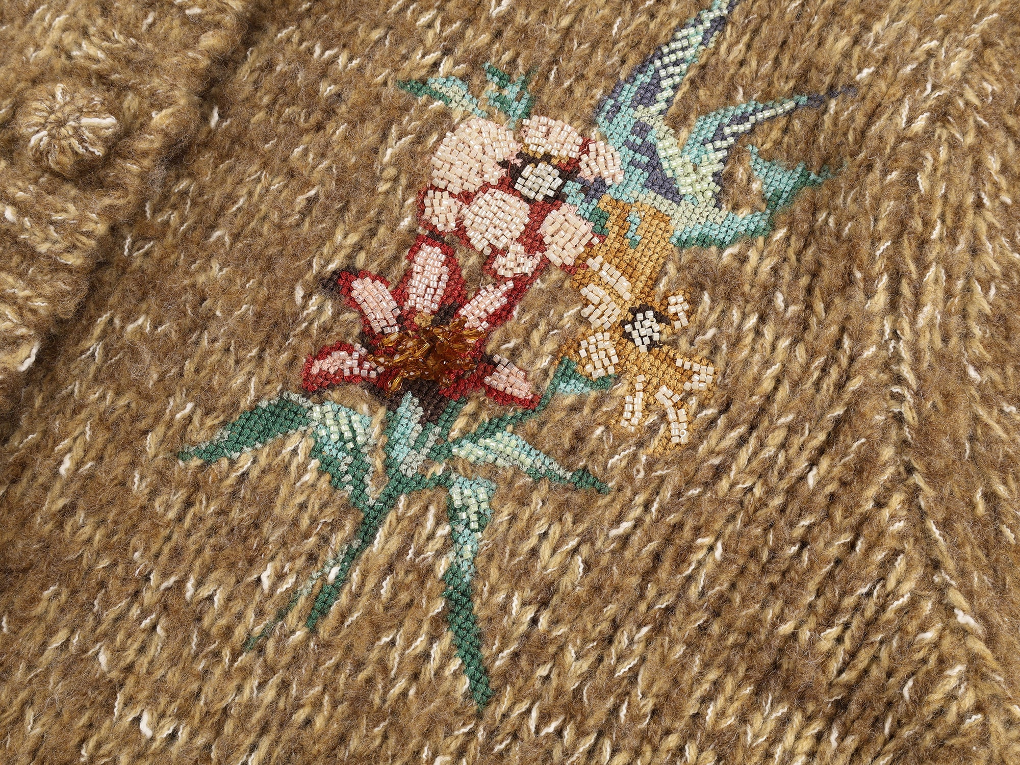 Magical garden beaded knit cardigan