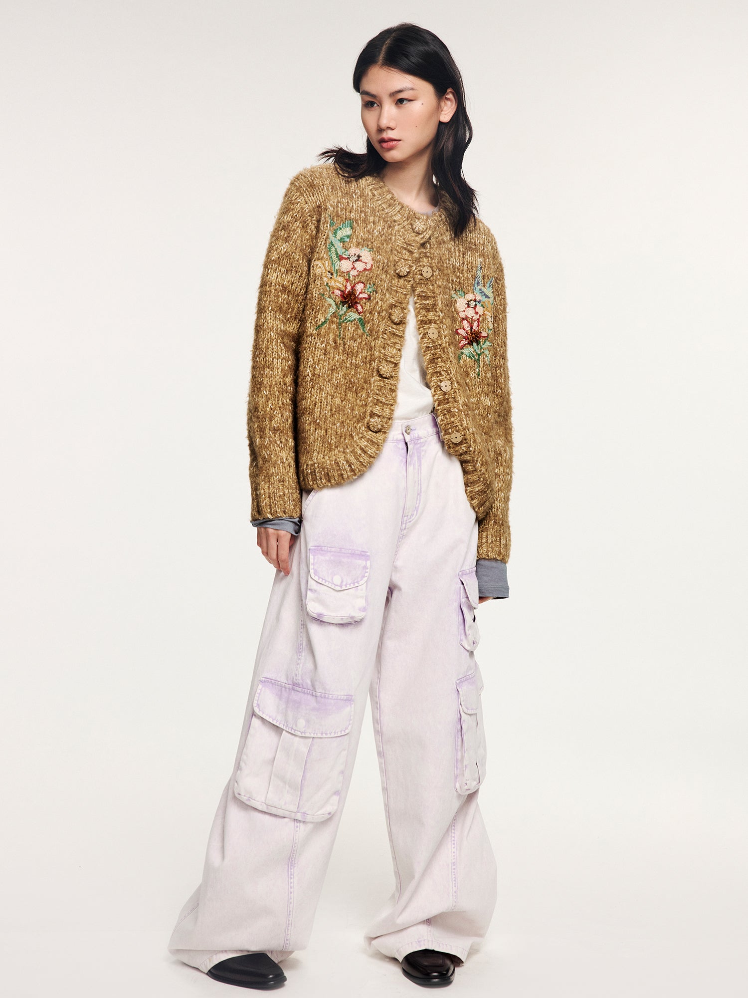 Magical garden beaded knit cardigan