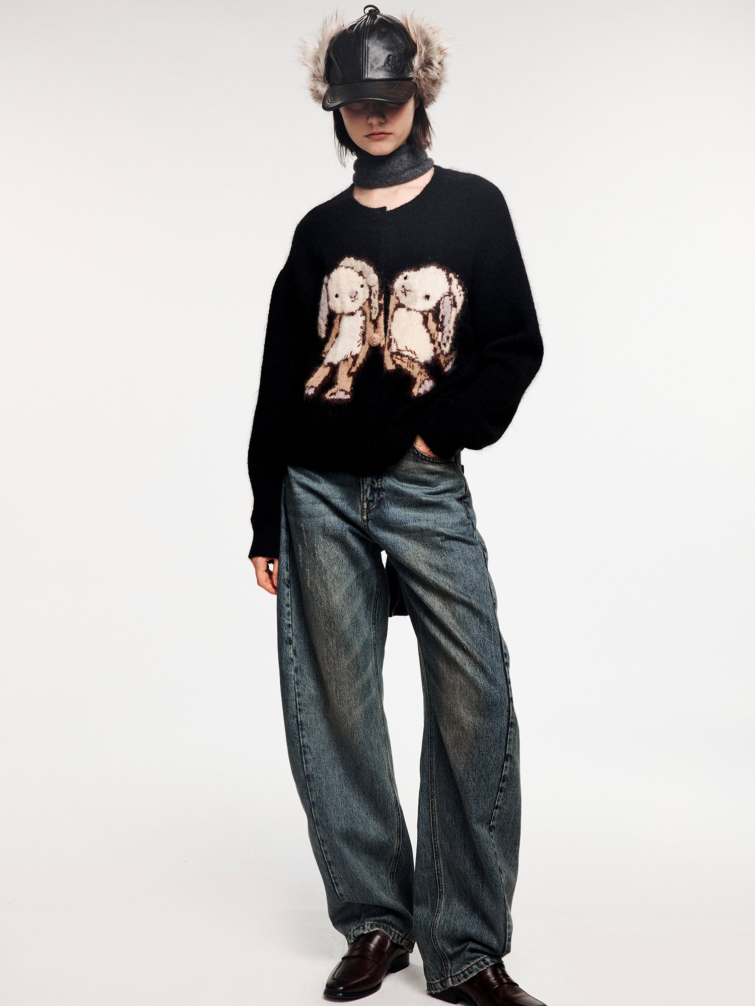 Bunny sprite knit cardigan