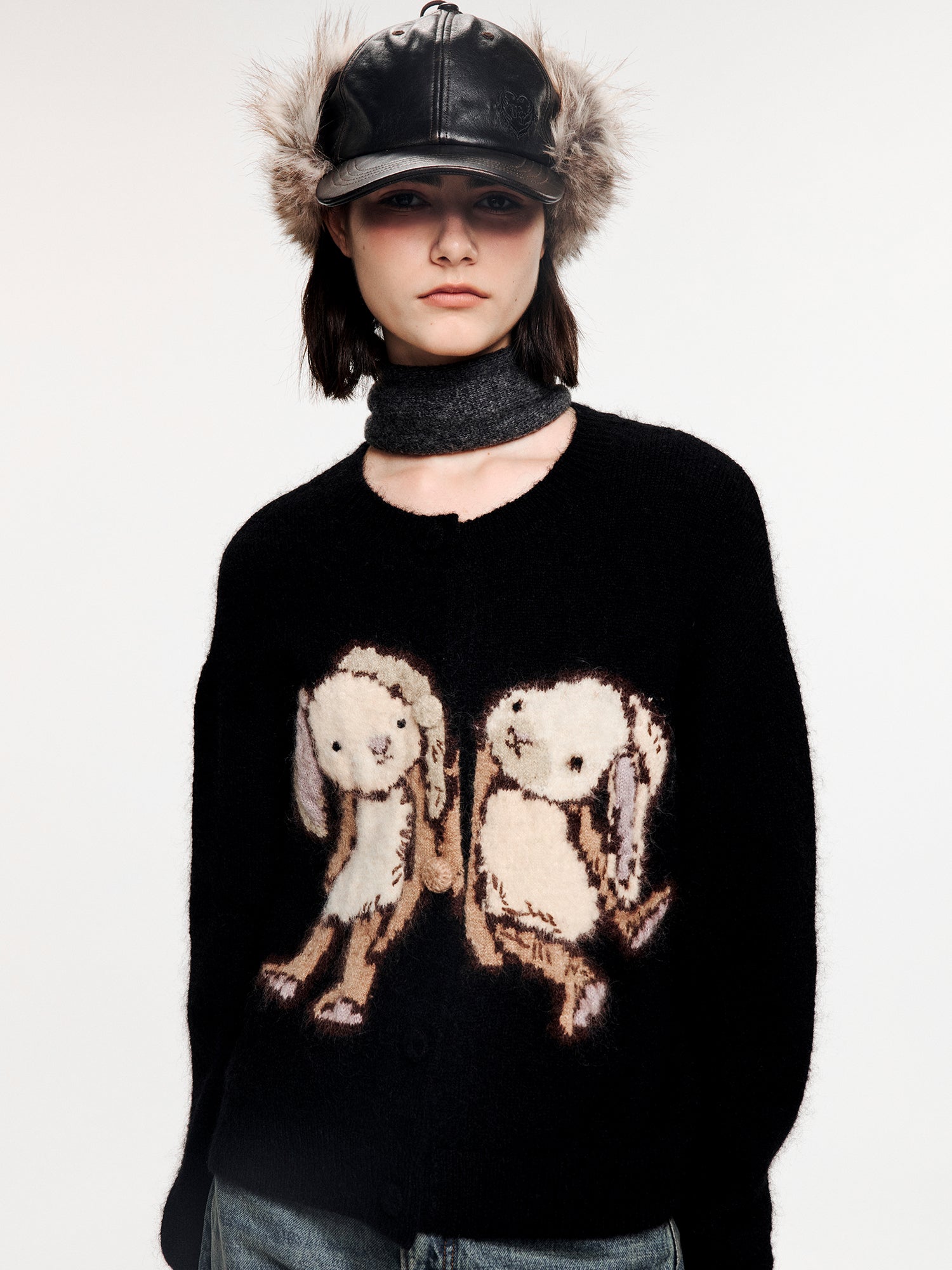 Bunny sprite knit cardigan