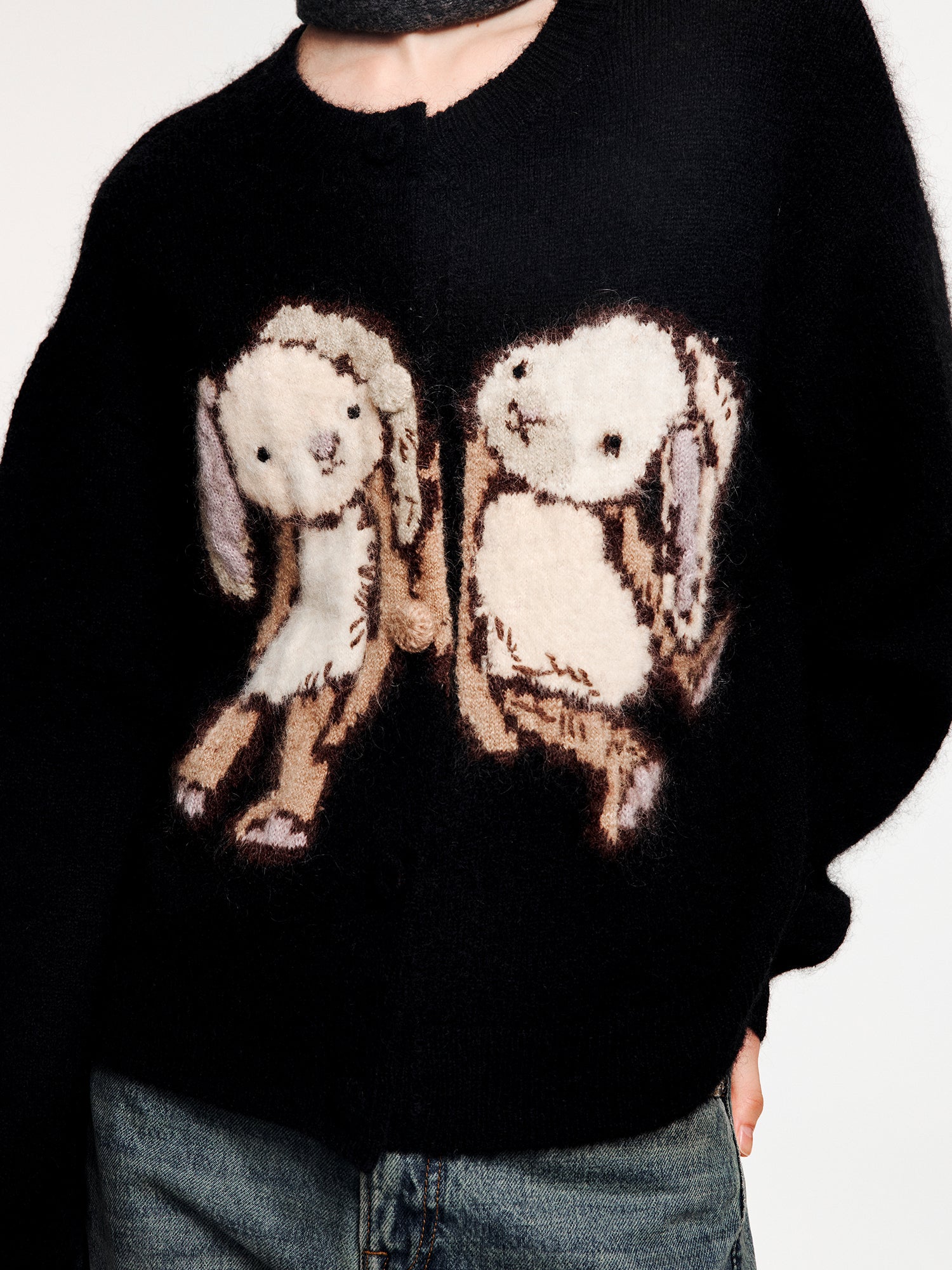 Bunny sprite knit cardigan