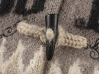 Fair isle hooded knit cardigan