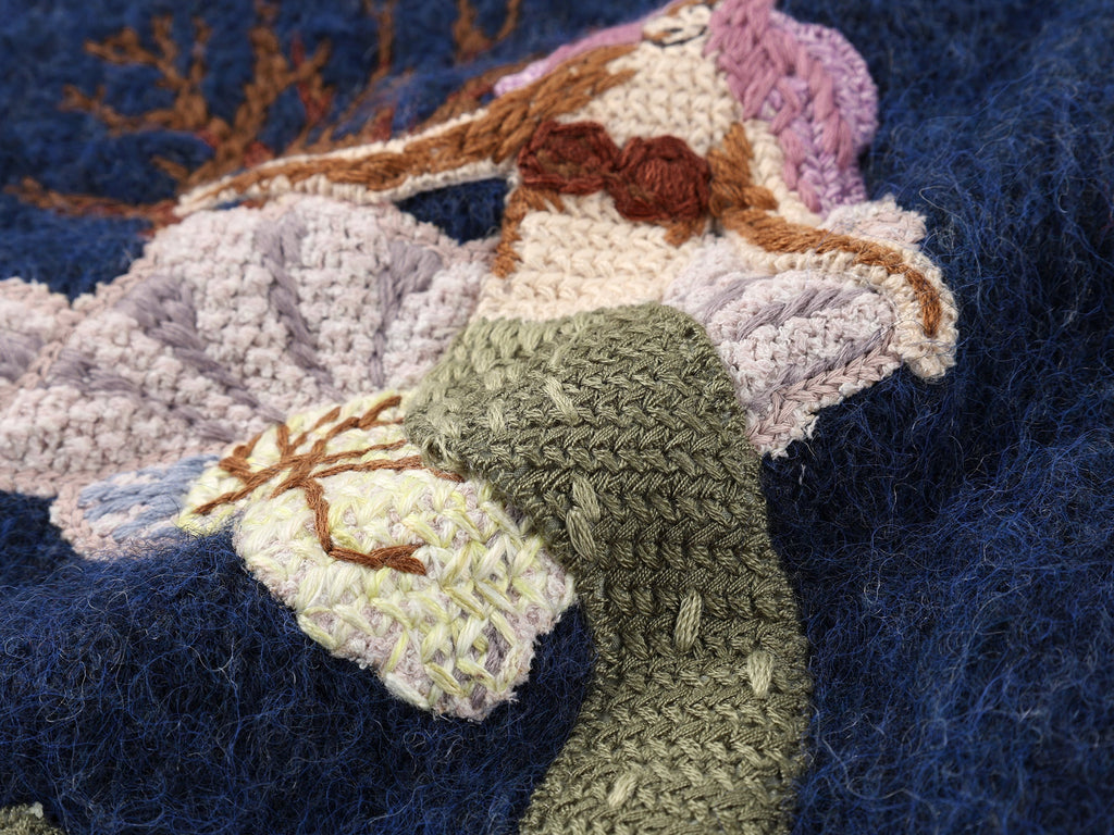 Handcrafted undersea scene cardigan