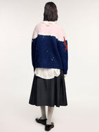 Handcrafted undersea scene cardigan