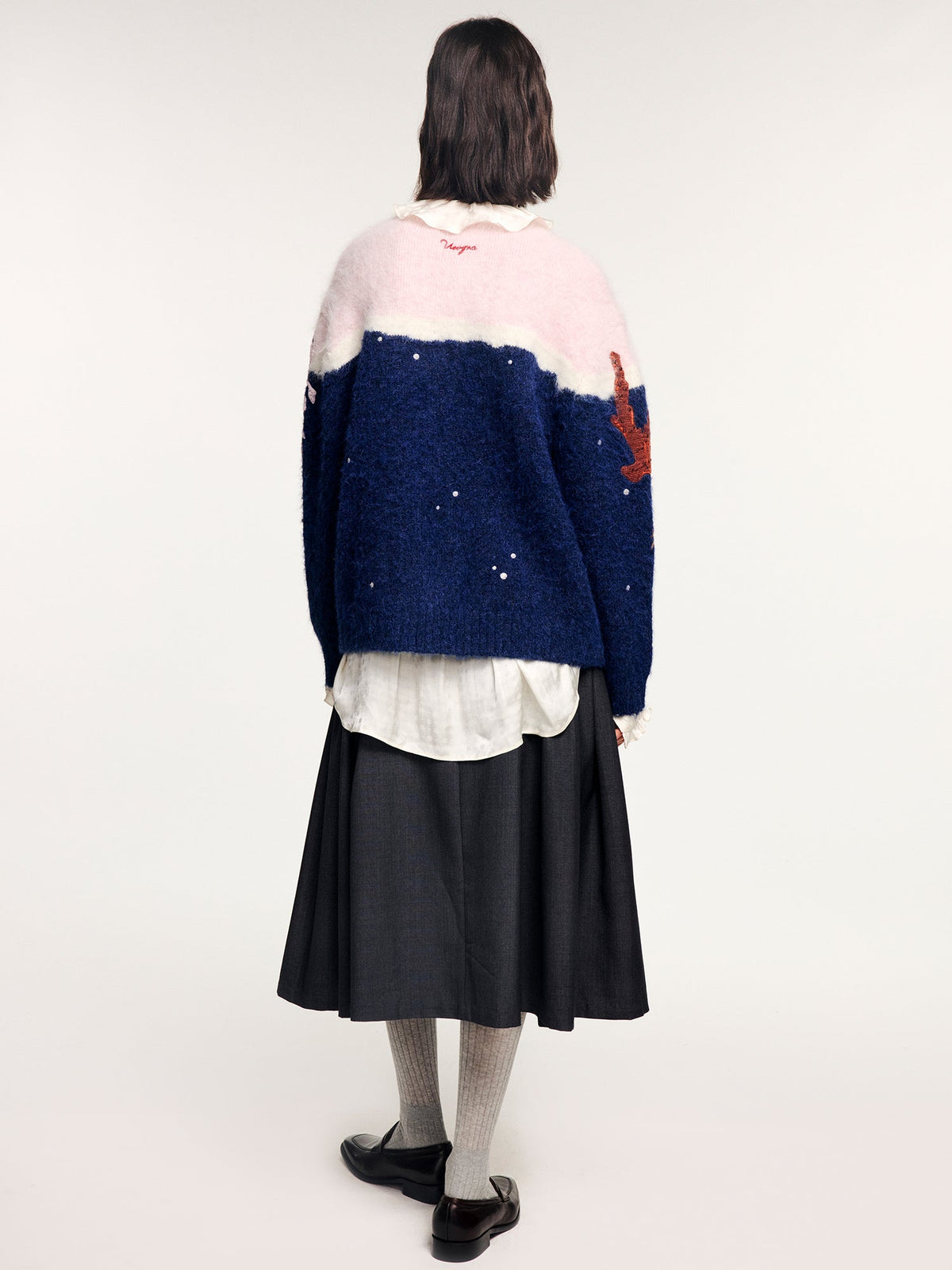 Handcrafted undersea scene cardigan