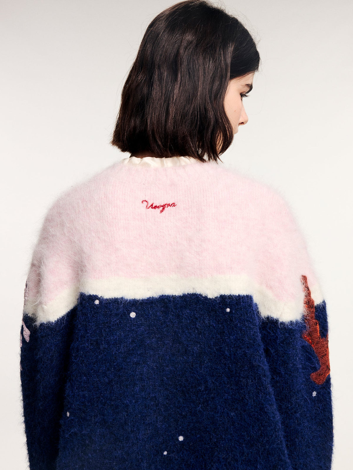 Handcrafted undersea scene cardigan