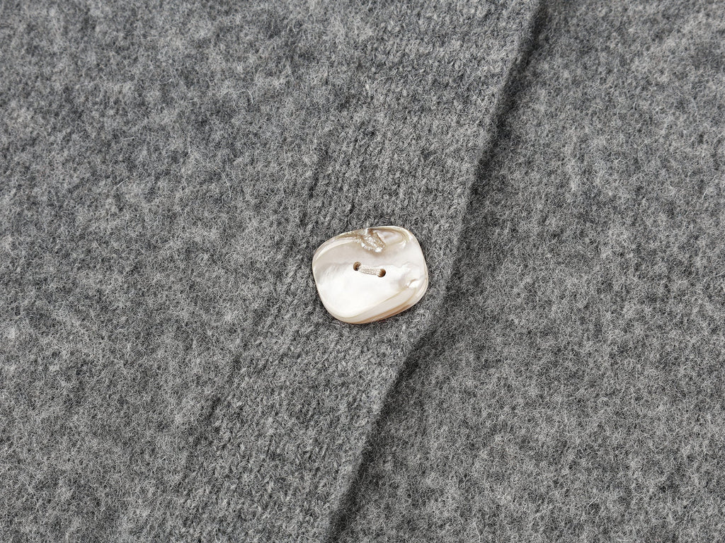 Felted wool knit cardigan