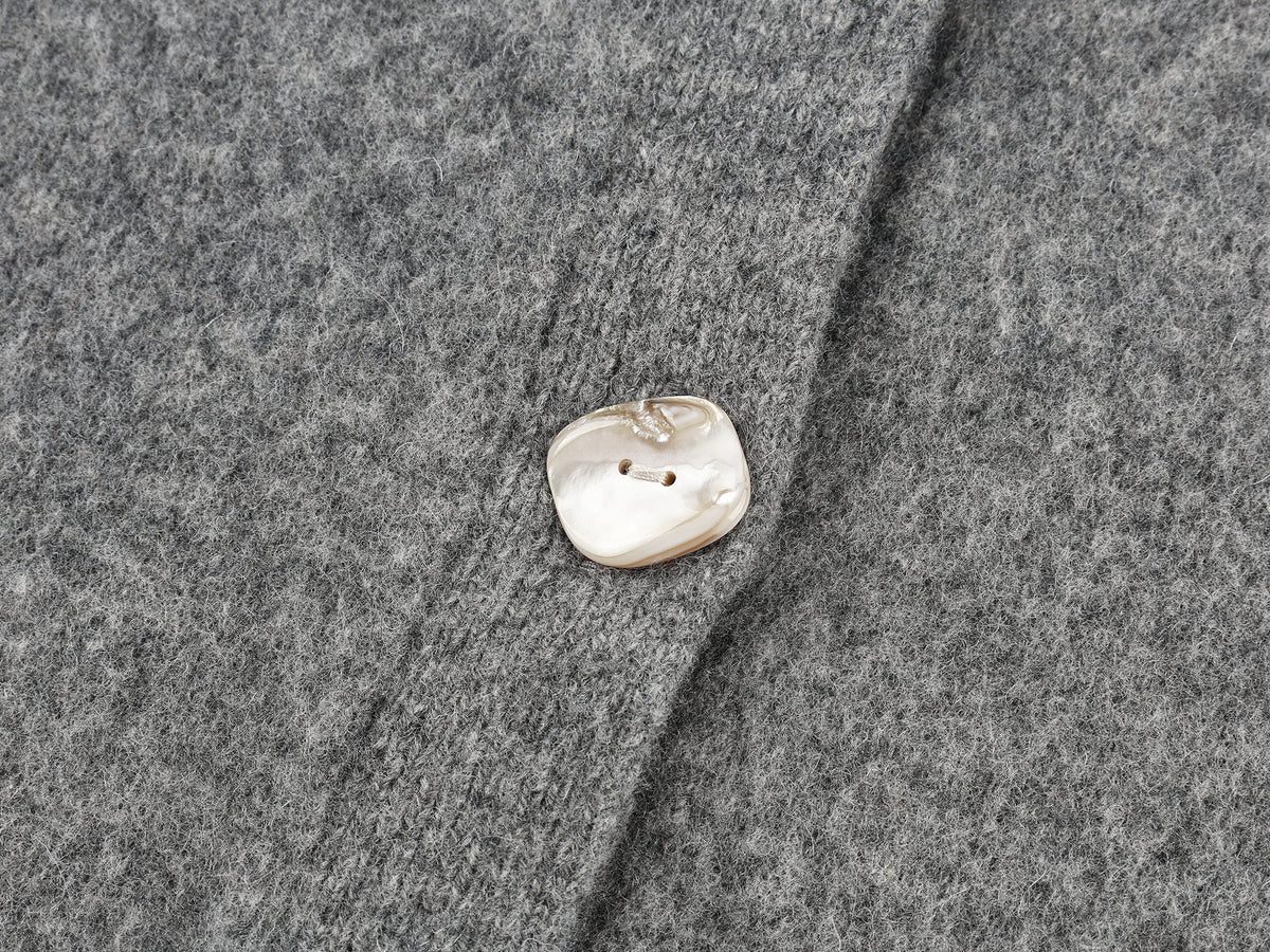 Felted wool knit cardigan