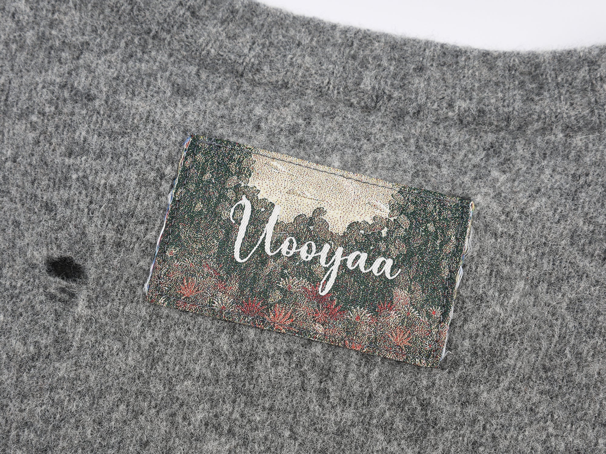 Felted wool knit cardigan