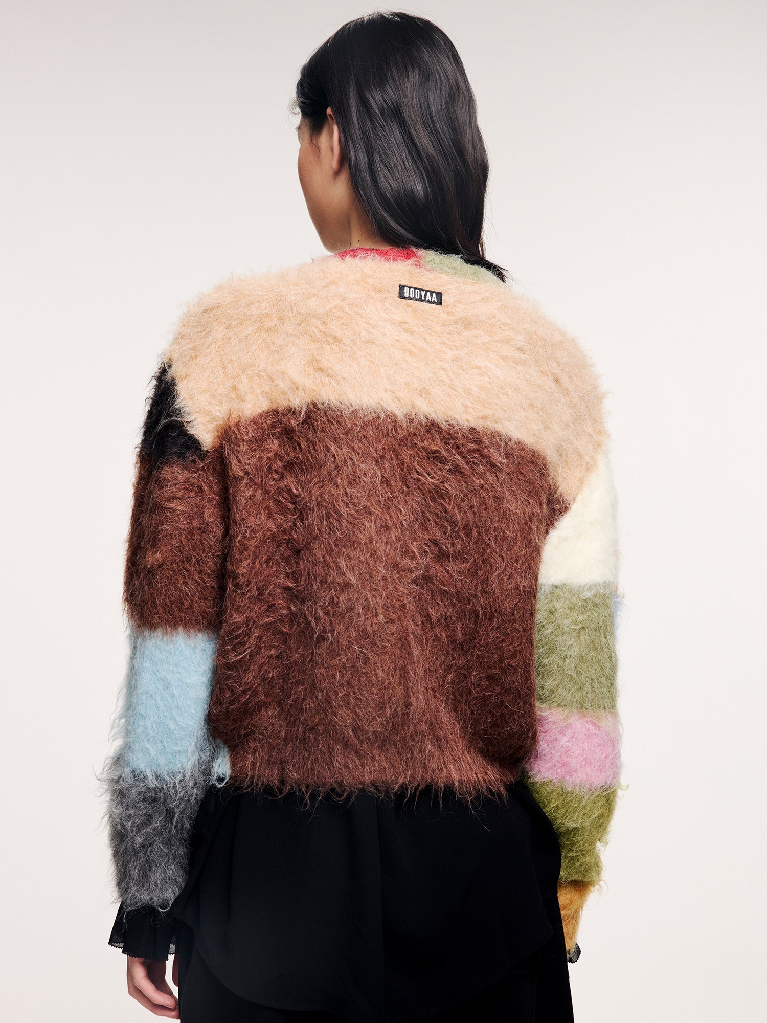 Color block knit cardigan