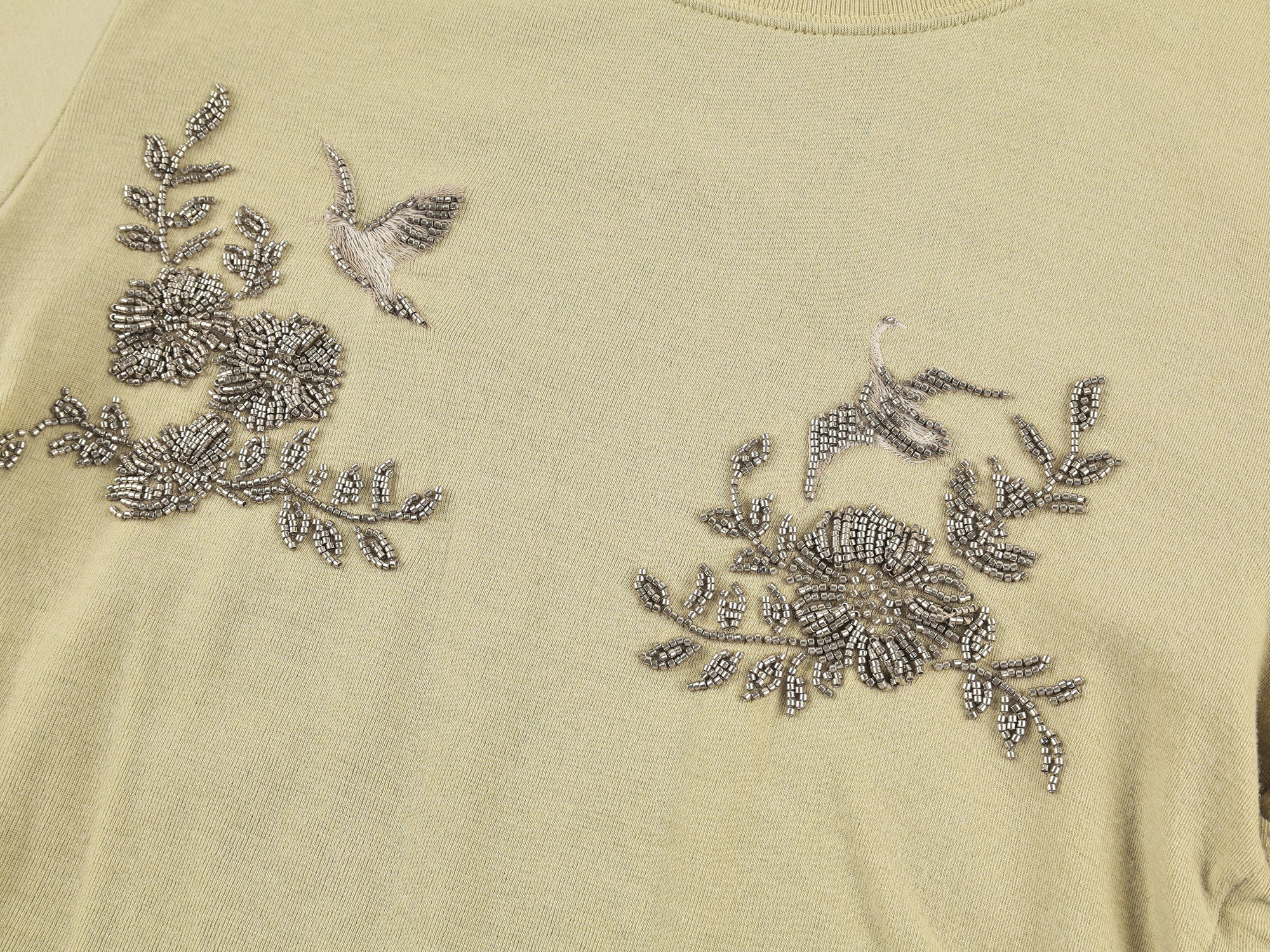 Magical garden beaded layered t-shirt
